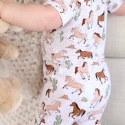 Button Romper | Pony Club Neutral