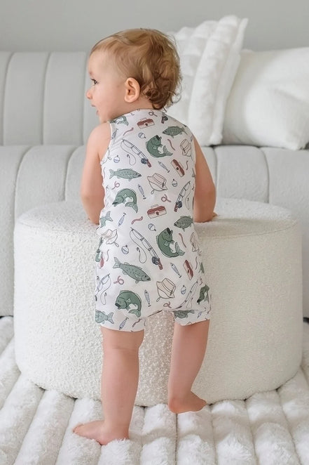 Sleeveless Snap Romper | Off the Hook