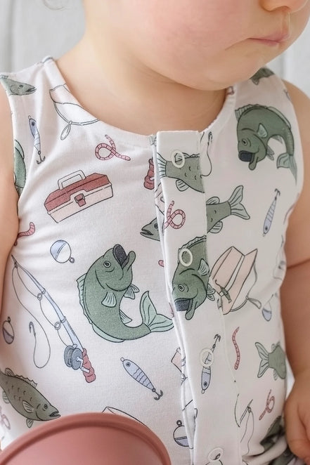 Sleeveless Snap Romper | Off the Hook