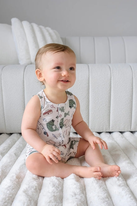 Sleeveless Snap Romper | Off the Hook