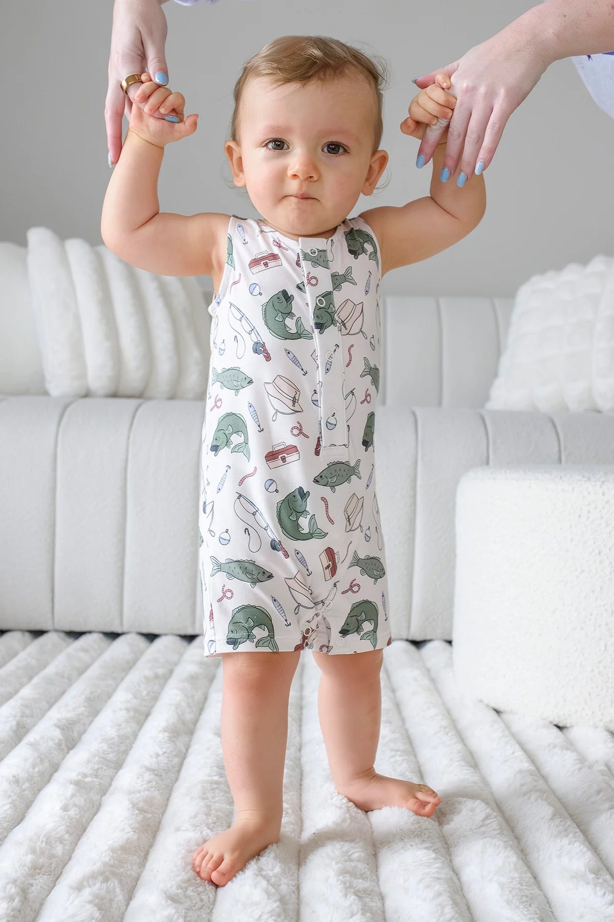 Sleeveless Snap Romper | Off the Hook