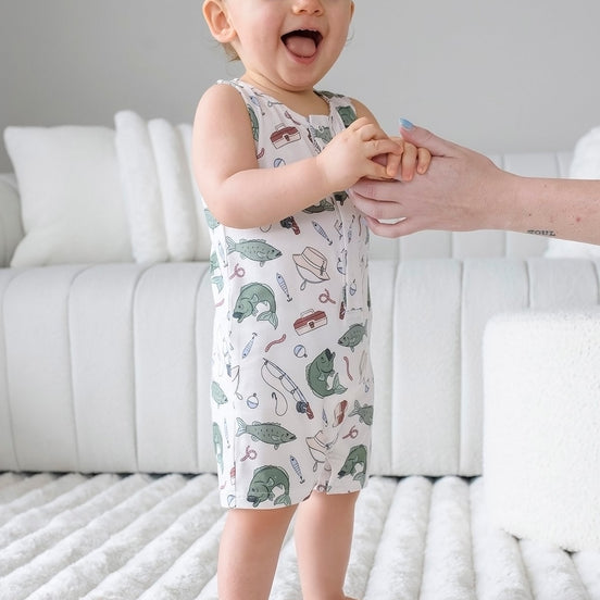 Sleeveless Snap Romper | Off the Hook