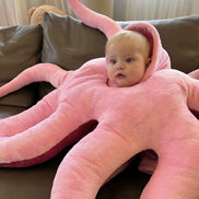 Funny Octopus Costume for Dogs & Babies, Plush Halloween Costume, Pink Cosplay Outfit, Pet Costume, Baby Halloween Outfit, Party Costume