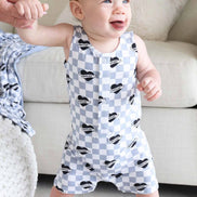 Sleeveless Snap Romper | Mama's Boy