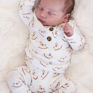 2pc Pointelle Button Top & Bottom | Rock-A-Bye