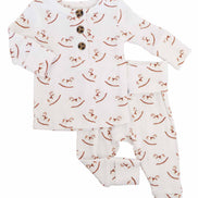 2pc Pointelle Button Top & Bottom | Rock-A-Bye